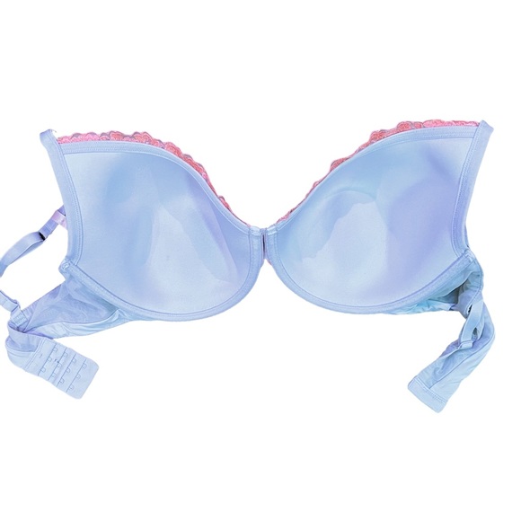 La Vie En Rose Pink Embroidered Lace Thinly Padded Bra NWOT Size 38DD - Picture 9 of 11